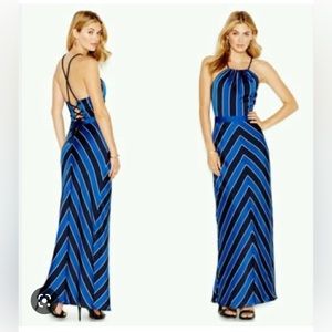 Guess Blue Striped Maxi